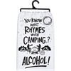 Kitchen Towel - Rhymes With Camping Alcohol - 28" x 28" - Cotton