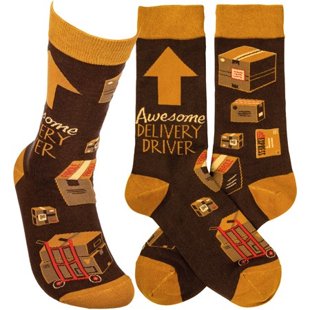 Awesome Delivery Driver Socks - Cotton, Nylon, Spandex