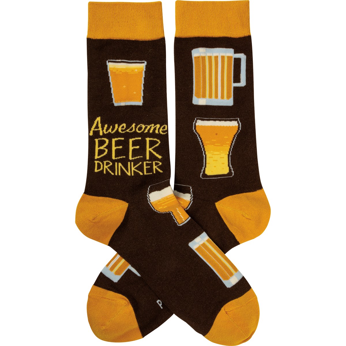 Awesome Beer Drinker Socks - Cotton, Nylon, Spandex