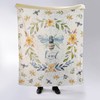 Bee Floral Throw Blanket - Plush Polyester