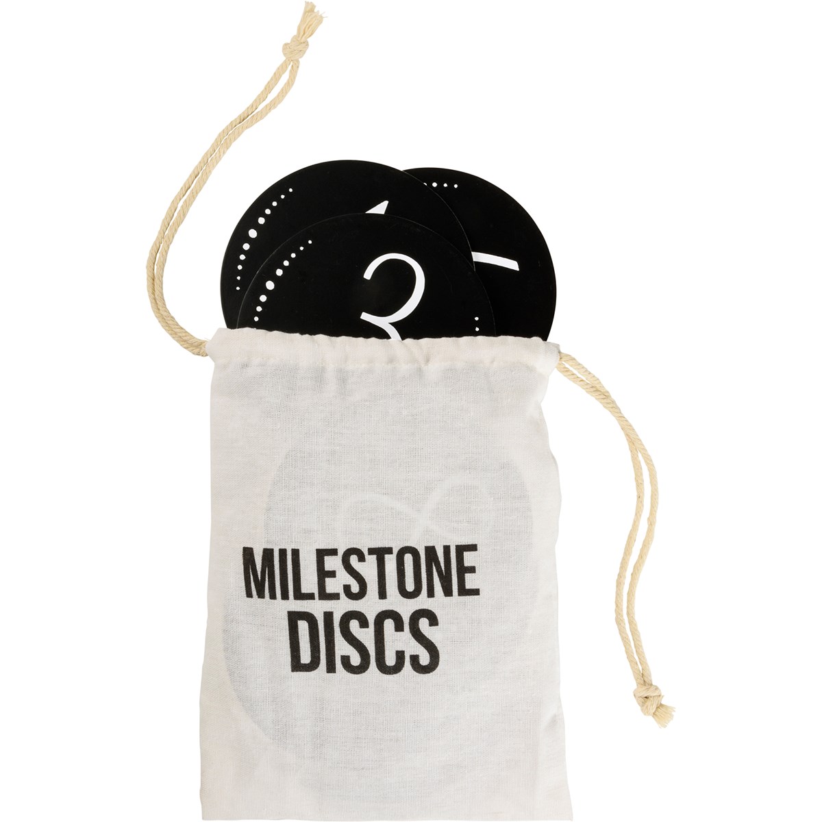 Milestone Disc Set - Month - 5" Diameter x 0.25" - Wood