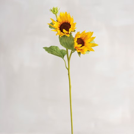 Sunflowers Pick - Plastic, Fabric, Wire