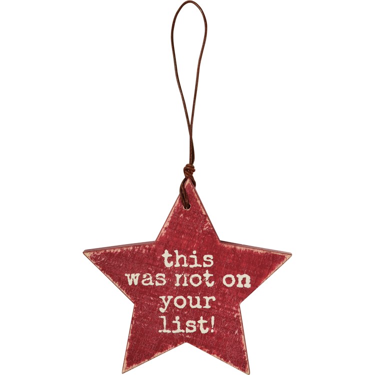 This Was Not On Your List Gift Tag Set - Wood, Wire