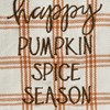 Happy Pumpkin Spice Season Plaid Kitchen Towel - Cotton