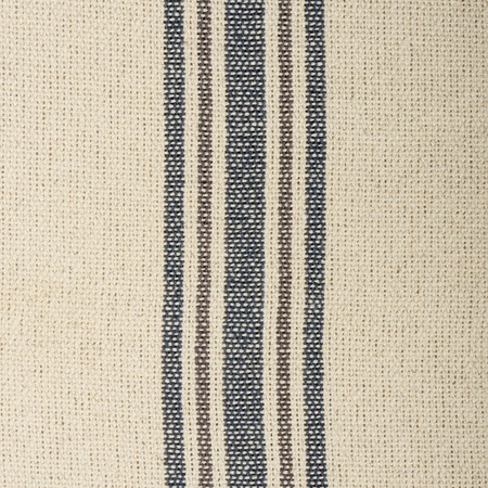 Fabric - Cream, 5 Blue & Gray Stripes - 54" x 1 Yard - Cotton