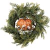 Pumpkin Wreath Insert - Wood, Paper, Wire