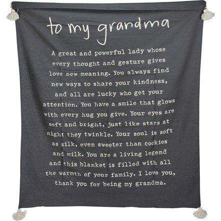 To My Grandma Throw Blanket - Cotton