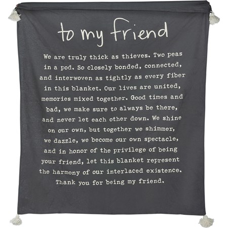 To My Friend Throw Blanket - Cotton