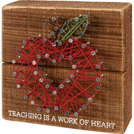 Teaching Is A Work Of Heart String Art - Wood, Metal, String