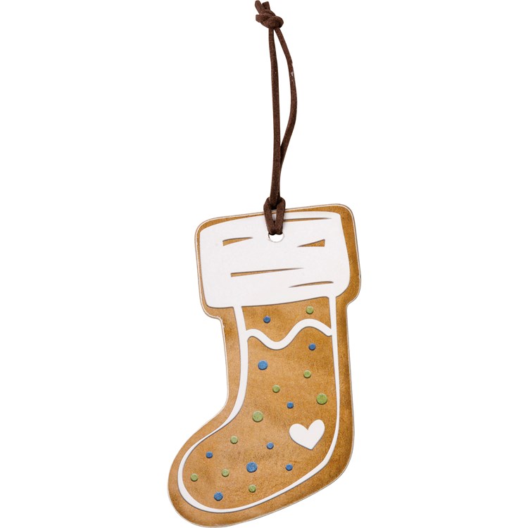 Gingerbread Ornament Set - Wood, Paper, Leather