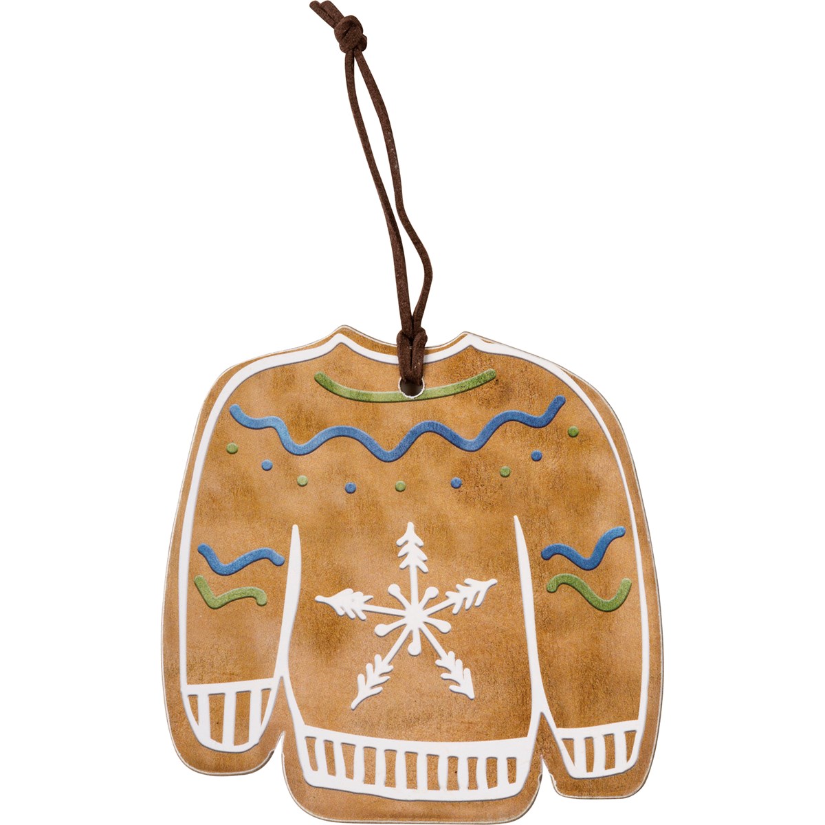 Gingerbread Ornament Set - Wood, Paper, Leather