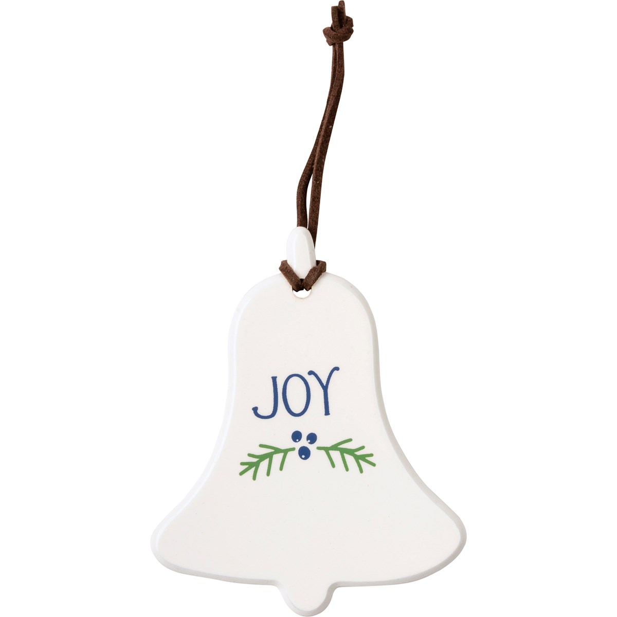 Peace Believe Joy Ornament Set - Wood, Leather