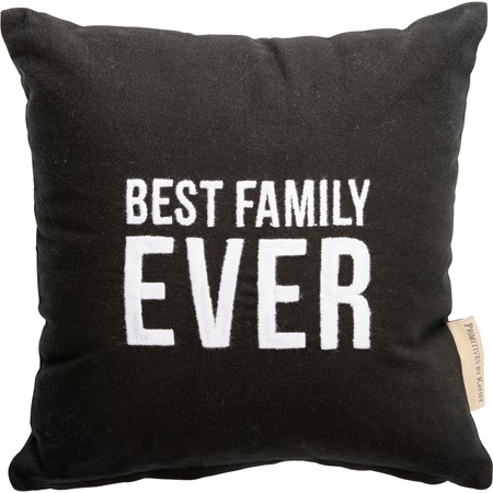 Best Family Ever Pillow - Cotton, Zipper