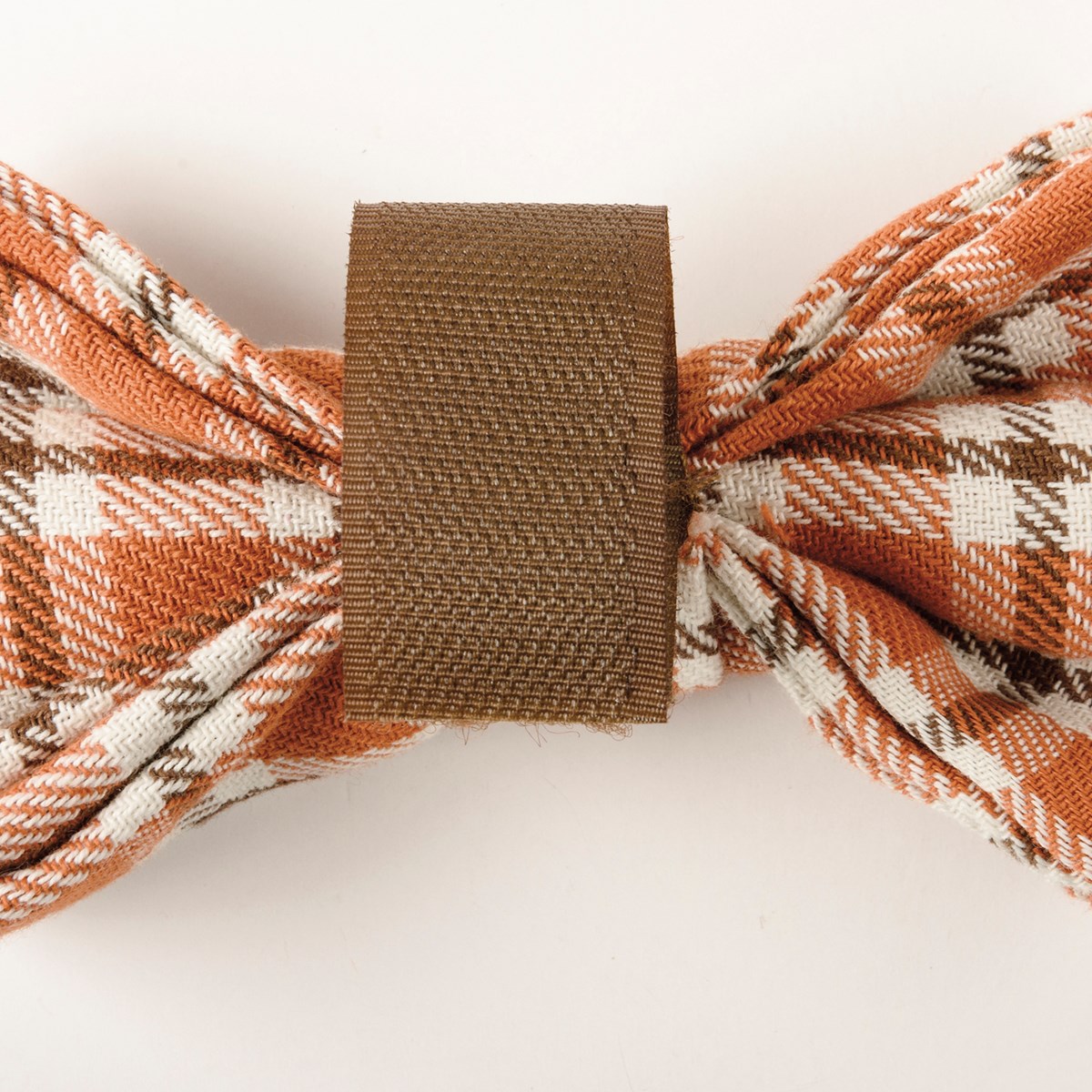 Pet Bow Tie Set Lg - Fall Plaid - 5.50" x 3.50" x 2" - Cotton, Hook-and-Loop Fastener