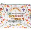 Good Friends And Great Adventures Zipper Pouch - Post-Consumer Material, Plastic, Metal