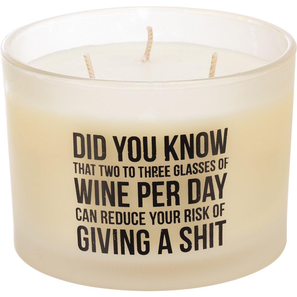 Two To Three Glasses Of Wine Per Day Jar Candle - Soy Wax, Glass, Cotton