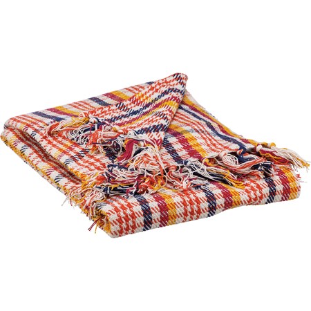 Happy Plaid Throw Blanket - Cotton