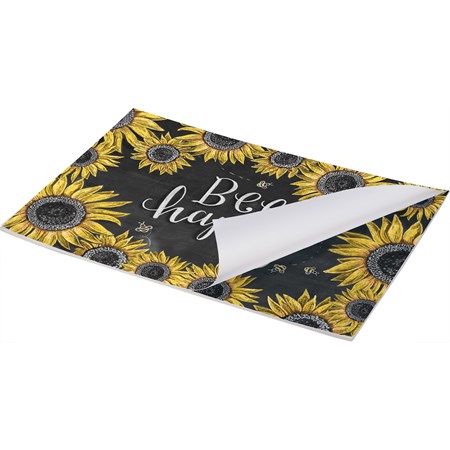 Paper Placemat Pad - Bee Happy Sunflowers - 17.50" x 12" - Paper