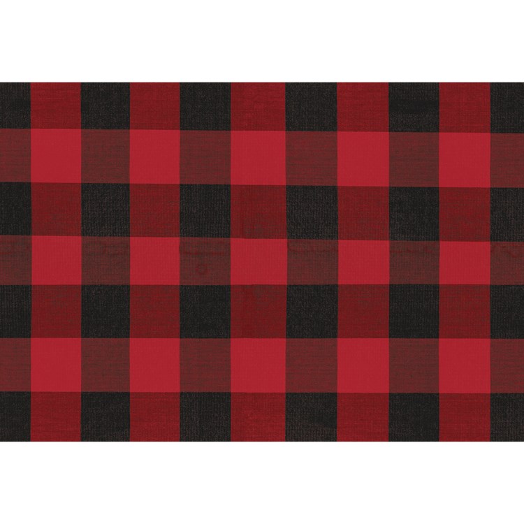 Red And Black Buffalo Check Paper Placemat Pad - Paper