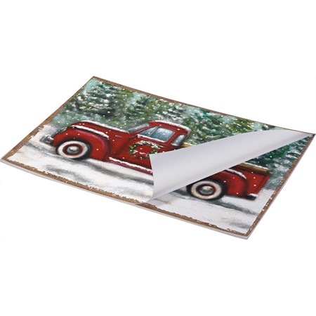 Red Truck Paper Placemat Pad - Paper