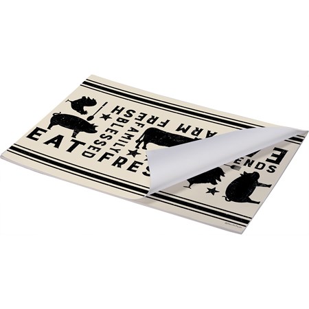 Paper Placemat Pad - Farmhouse - 17.50" x 12" - Paper