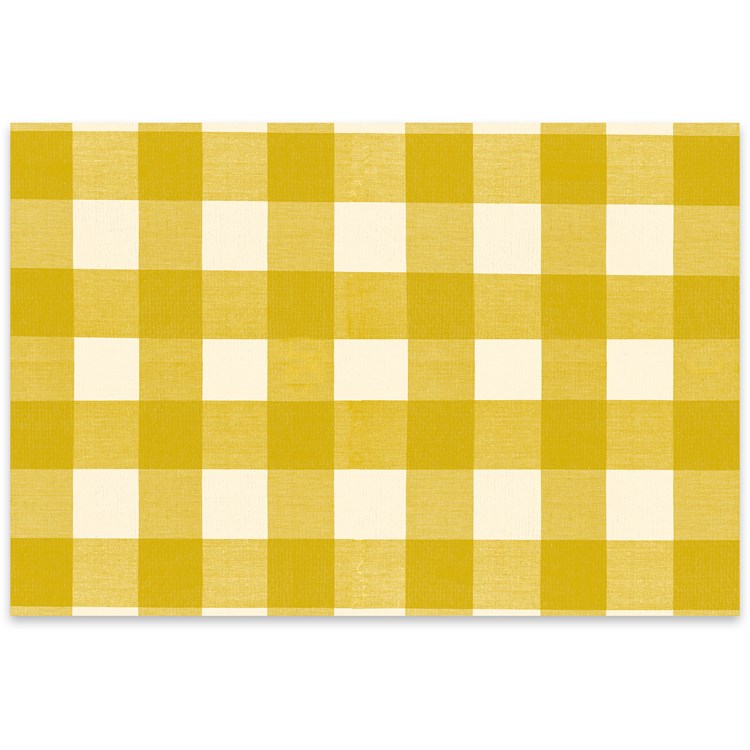 Gold Buffalo Check Paper Placemat Pad - Paper