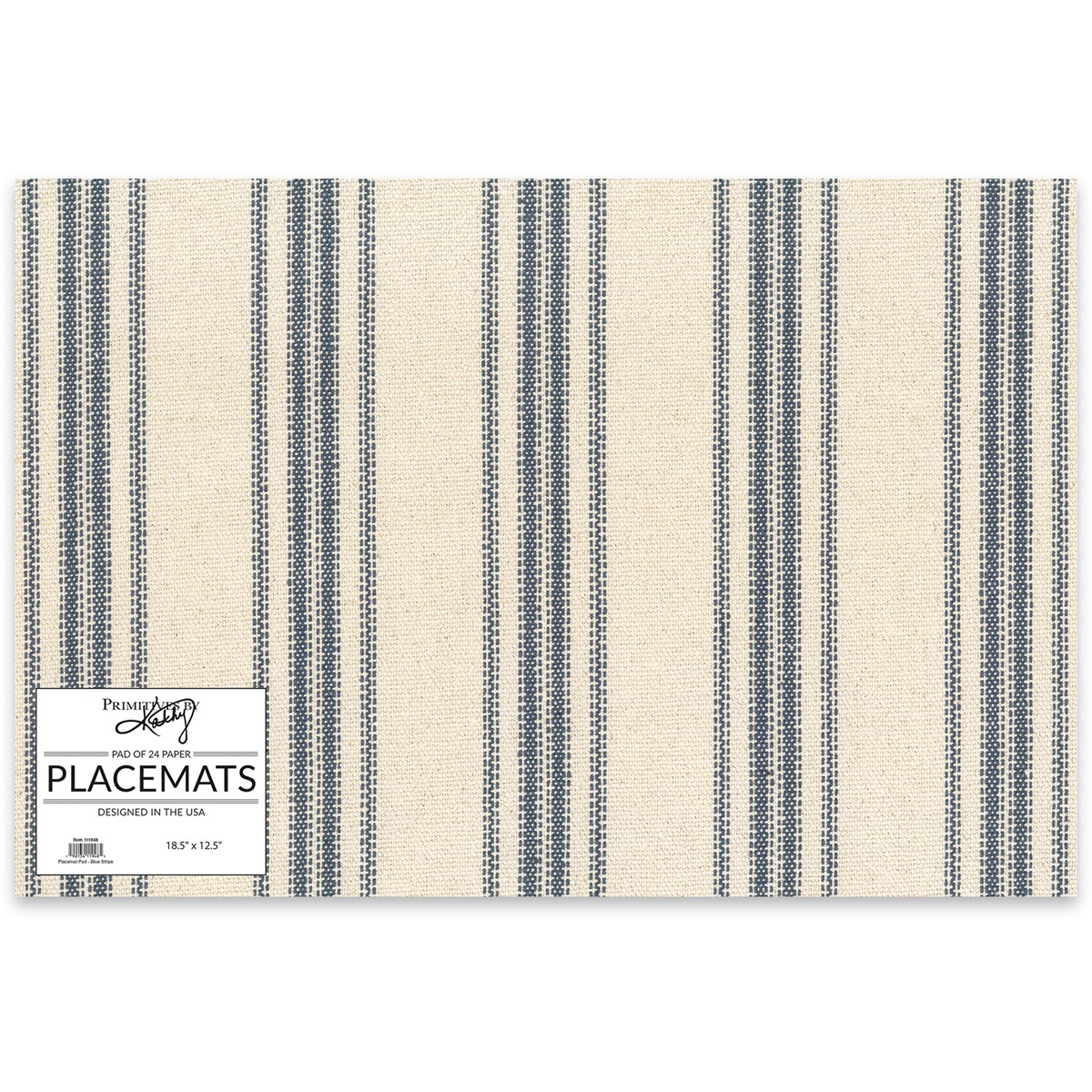 Blue Stripe Paper Placemat Pad - Paper