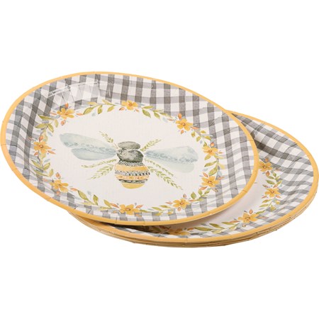 Large Bee Paper Plates - Paper