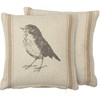 Sparrow Pillow - Cotton, Zipper