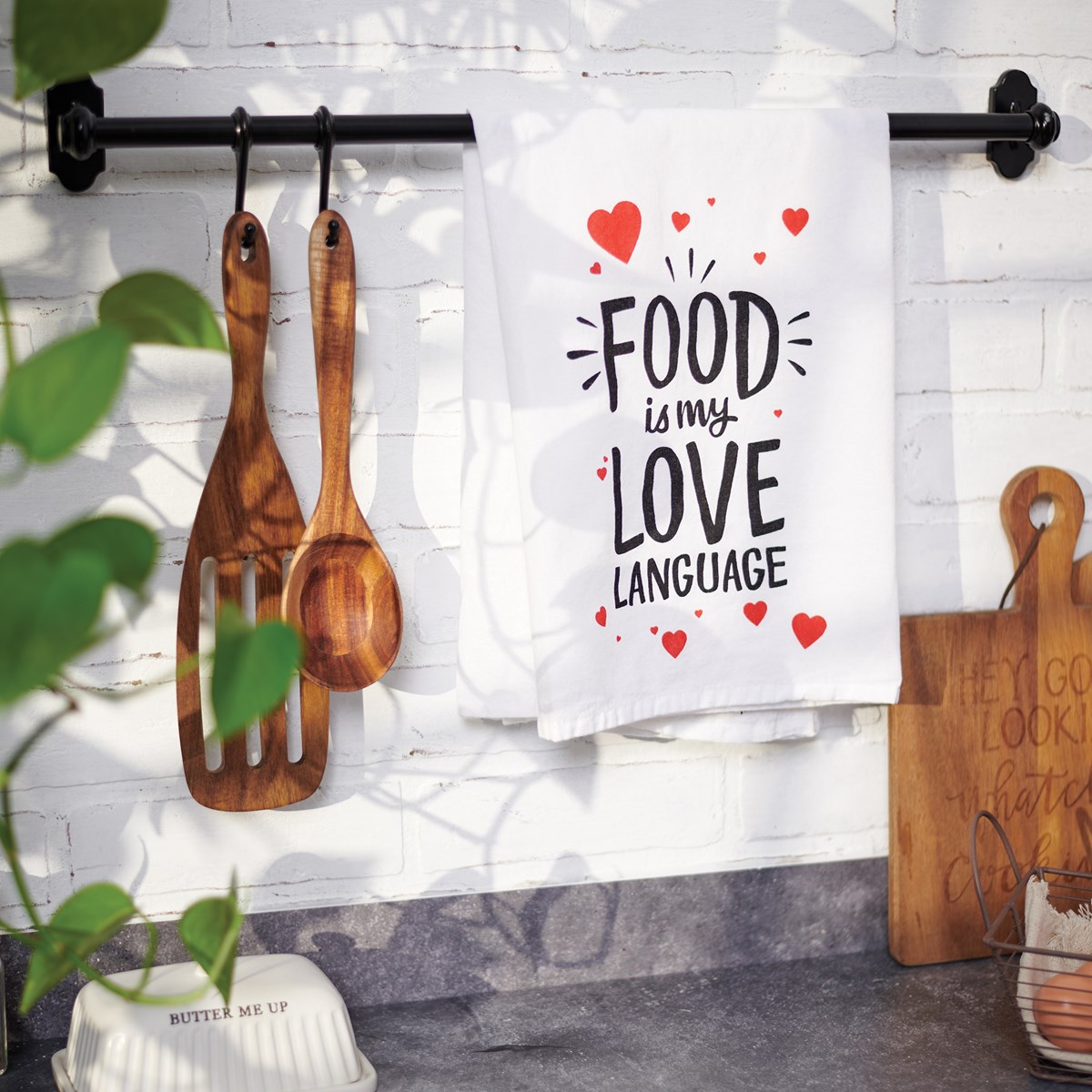 Food Is My Love Language Kitchen Towel - Cotton