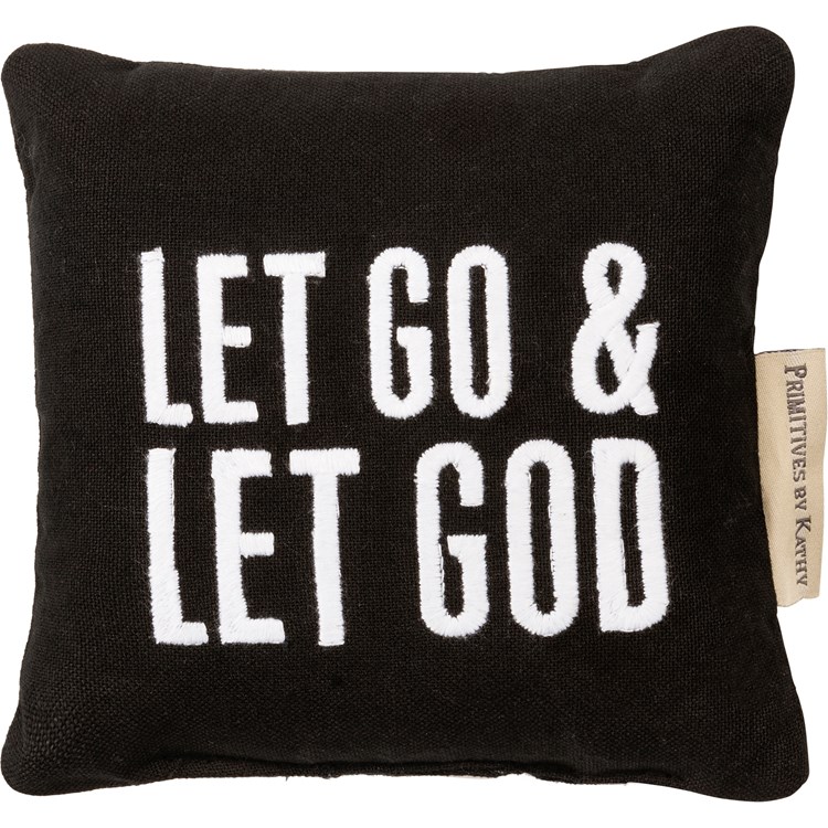 Let Go & Let God Mini Pillow - Cotton