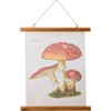 Red Cap Mushroom Wall Decor - Canvas, Wood, Jute