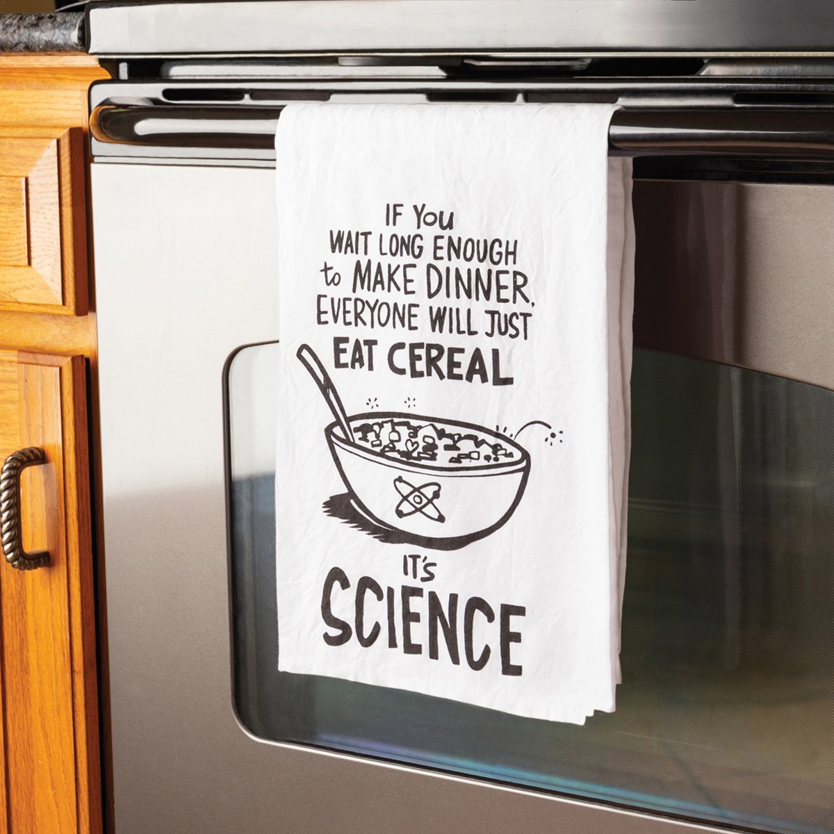 Will Just Eat Cereal It's Science Kitchen Towel - Cotton