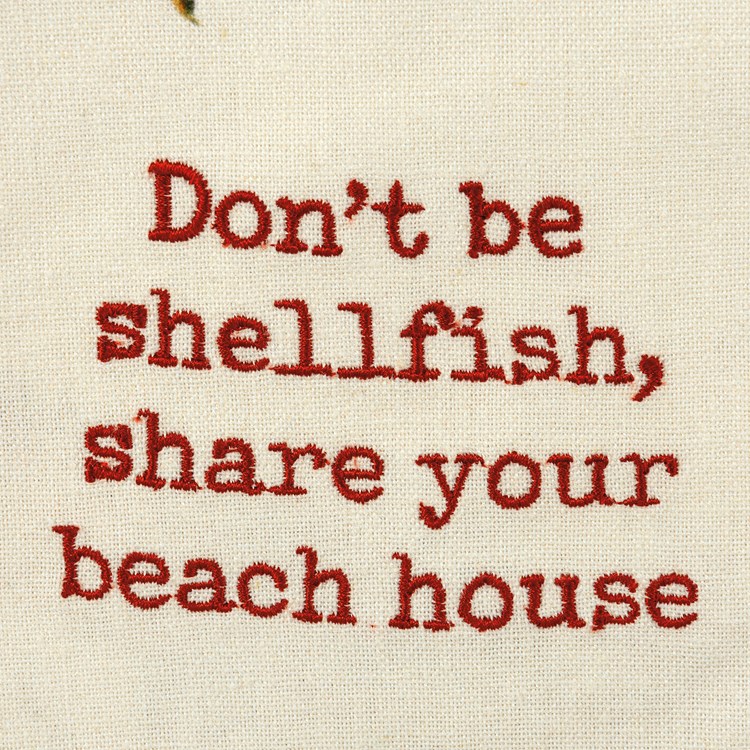 Don't Be Shellfish Kitchen Towel - Cotton, Linen