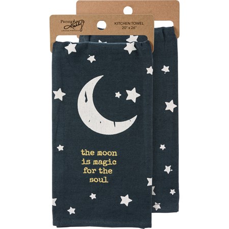 Kitchen Towel - The Moon Is Magic For The Soul - 20" x 26" - Cotton, Linen