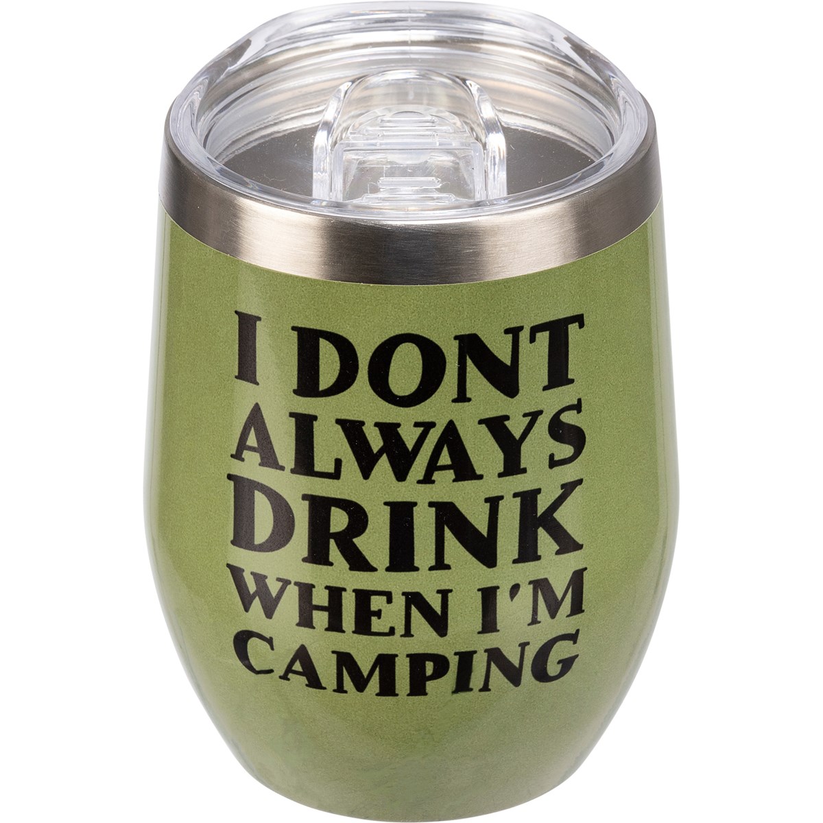 Drink When Camping Yes I Do Wine Tumbler - Stainless Steel, Plastic