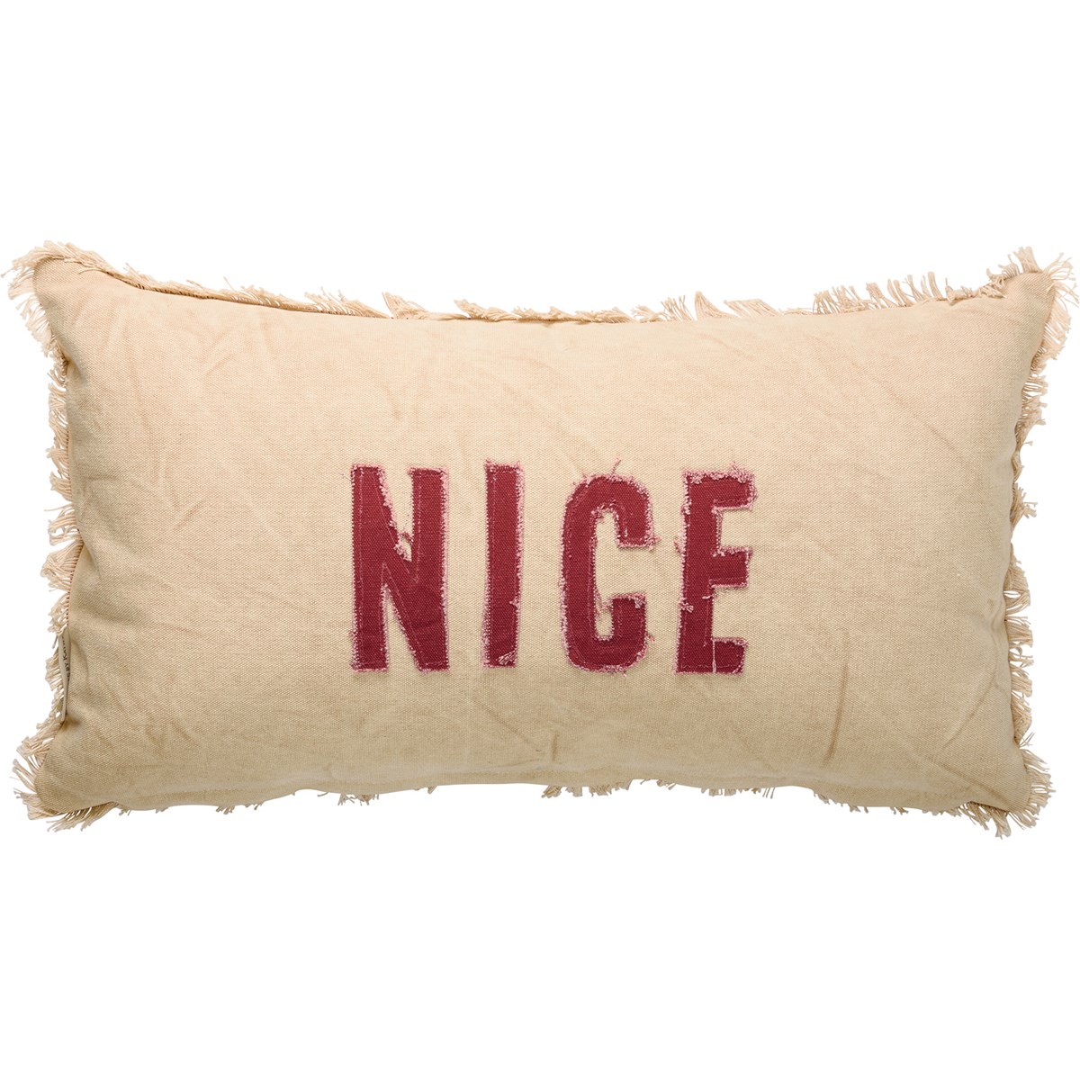 Naughty Nice Pillow - Canvas, Zipper