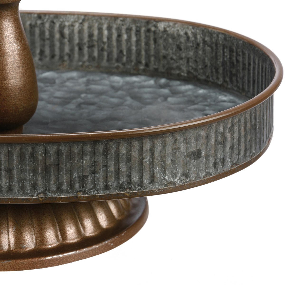 Two Tiered Oval Tray - Metal