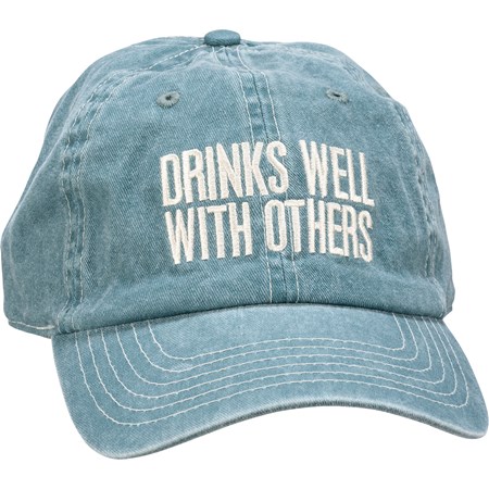 Baseball Cap - Drinks Well With Others - One Size Fits Most - Cotton, Metal