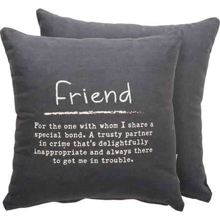 Friend Pillow - Cotton, Zipper