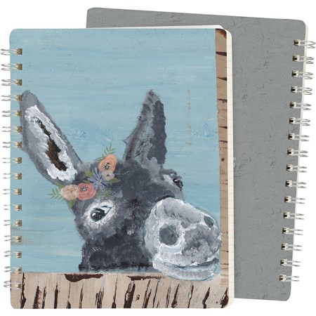 Spiral Notebook - Donkey - 5.75" x 7.50" x 0.50" - Paper, Metal