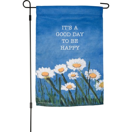 Garden Flag - It's A Good Day To Be Happy - 12" x 18" - Polyester