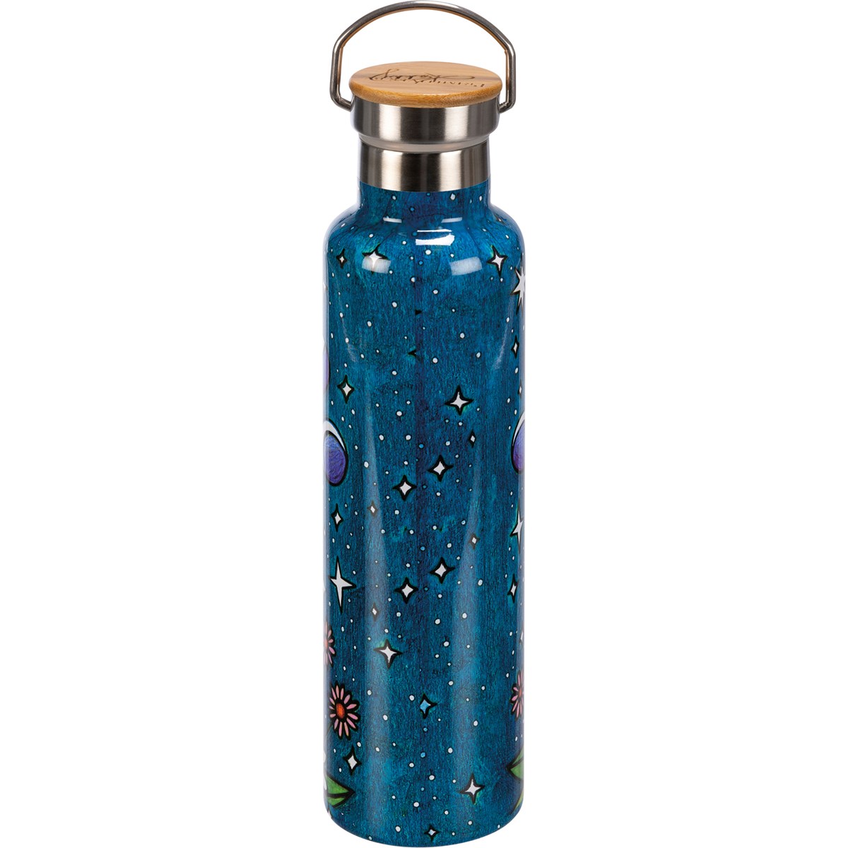 Reach For The Stars Insulated Bottle - Stainless Steel, Bamboo