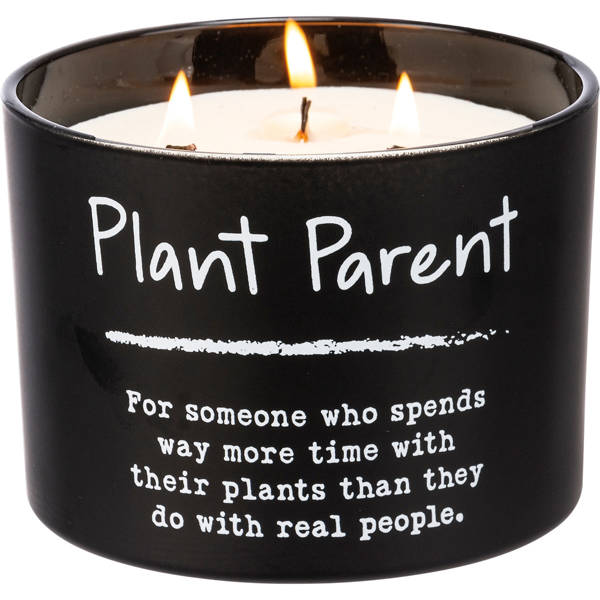 Plant Parent Jar Candle - Soy Wax, Glass, Wood