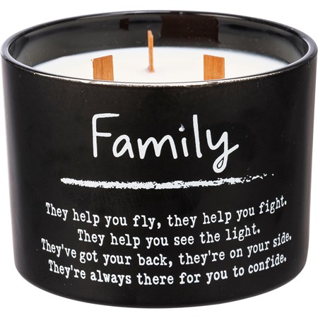 Jar Candle - Family - 14 oz., 4.50" Diameter x 3.25" - Soy Wax, Glass, Wood
