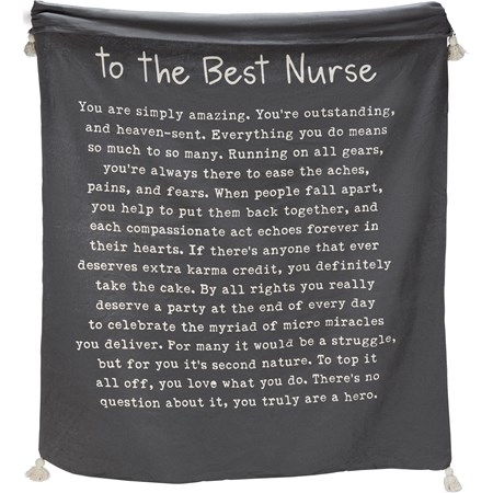 To The Best Nurse Throw Blanket - Cotton