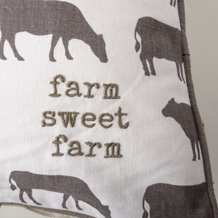 Farm Sweet Farm Pillow - Cotton, Linen, Zipper