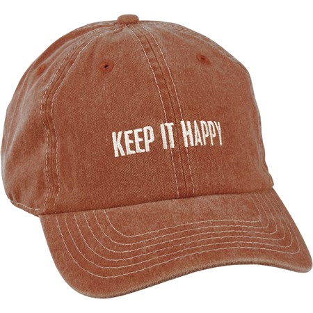 Keep It Happy Baseball Cap - Cotton, Metal