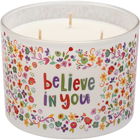 Jar Candle - Believe In You - 14 oz., 4.50" Diameter x 3.25" - Soy Wax, Glass, Cotton