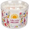Make Today Awesome Jar Candle - Soy Wax, Glass, Cotton